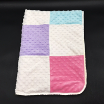 Circo Baby Blanket Patchwork Pink Aqua White Purple Yellow Sherpa Target - £16.98 GBP