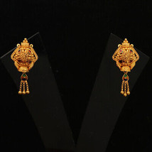 22cts Stamp Indian Gold 3.1cm Dangling Women Gift Latest Style Women Jewelry - £645.53 GBP