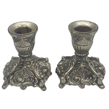 1960&#39;s Japan Silver Tarnish Resistant Candlestick 2 Candle Holders Vintage  - £27.56 GBP