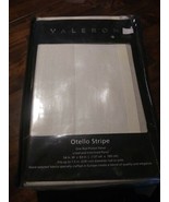 Valeron Otello Stripe Window Curtain Panels 54 x 63 in silver - $6.79