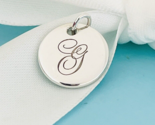 NEW Tiffany Letter G Notes Alphabet Disc Charm Pendant in Sterling SIlver - $169.99