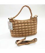 Jen &amp; Co.  Jacqueline Quilted Satchel Shoulder Bag Tan 14x9.5x5 inches - €42,46 EUR