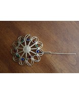 Vintage Gold Tone Ponytail Cage Barette Hair Clip Slide Pin Metal Large ... - $265.18 MXN