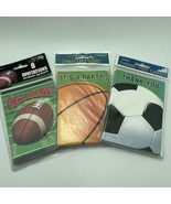 Sports Themed 16 Invitations &amp; 8 Thank You Notes Football Soccer Basketball - $17.19 CAD