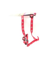 Whisker City Adjustable Harness 8 to 16 Inches Red Paw Print Fits Cats S... - $7.69
