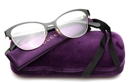 New Gucci GG0718O 002 Black Eyeglasses Glasses Frame 49-17-140 B40 Italy - £143.23 GBP