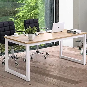 Modern Computer Desk 63 Inch Large Office Desk, Writing Study Table For ... - £246.80 GBP