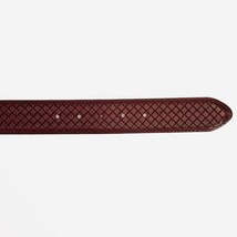 The Layla Burgundy Woven Pattern Leather Belt image 3