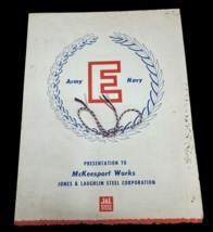 Army Navy McKeesport Works Jones Lughlin Steel Pittsburgh 1944 Program WWII - $838.10 MXN