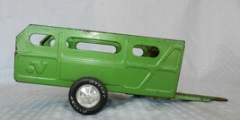 Vtg Nylint emerald green pressed steel farm trailer toy - £15.96 GBP