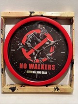 New AMC THE WALKING DEAD NO WALKERS 12&quot; WALL CLOCK RED - £7.32 GBP