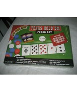 Sealed New Las Vegas-style Texas Hold&#39;em Poker Set Table Board game Card... - $374.59 MXN