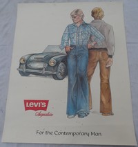 Levi&#39;s Signature Jean Vintage 1970&#39;s Poster Bell Bottoms Contemporary Man 24*20  - £37.00 GBP