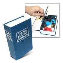 Dictionary Secret Book Hidden Safe with Key Lock, Large, Blue Free Shipping - $16.82