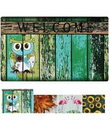 Owl Print Welcome Doormat Decorative Entrance Floor Mat Indoor Front Doo... - $22.43