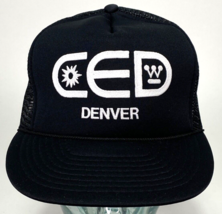 CED DENVER Hat-Mesh-Black White-Rope Bill-Snapback-Trucker Cap - $20.57