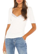 Free People We The Free Womens Blouse Margaux White Size Xs OB971117 - £30.71 GBP