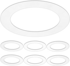 6 Pack Gloss White Goof Trim Ring For 8&quot; Inch Recessed Can Lighting Down Light, - £34.36 GBP