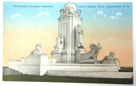 Union Station Plaza Washington DC Christopher Columbus Memorial c1900s Postcard - £5.61 GBP