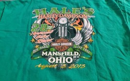 Hale&#39;s Harley-Davidson Mansfield Ohio 28th Annual Bike Show 2013 Green 2XL - $32.53