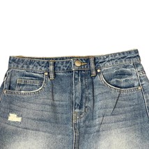 Harper A-Line Distressed Denim Mini Skirt Women Small Raw Hem Medium Was... - $19.79