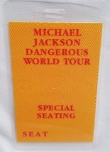 MICHAEL JACKSON - ORIGINAL VINTAGE DANGEROUS WORLD TOUR LAMINATE BACKSTA... - $20.00