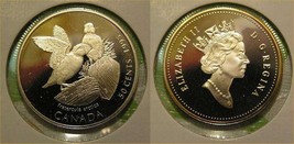 1995 Canada on the Wing Frosted Silver Atlantic Puffin Half Dollar Proof - $17.99