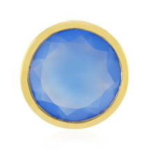 Jewelry of Venus fire Blue onyx silver pendant - £629.89 GBP
