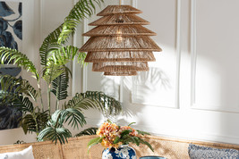 Iskra Handwoven Jute Pendant Lampshade - $11,607.21 MXN