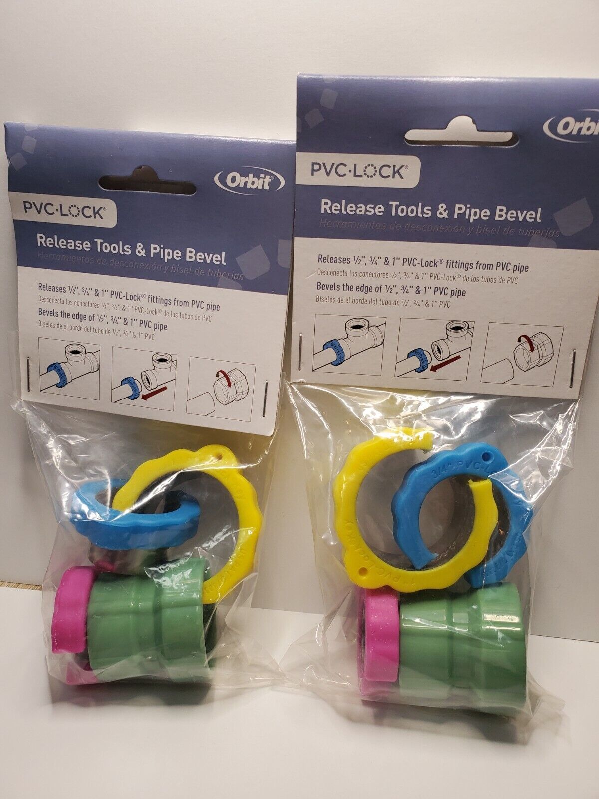 2 Pk NEW Orbit PVC-Lock Release Tools & Pipe Bevel Set. - $13.86