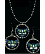 Dallas wings WNBA Womens Basketball  earrings &amp; necklace set great gift - €8,43 EUR