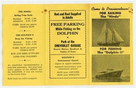 Provincetown Hindu for Sailing &amp; Dolphin II for Fishing Brochure Cape Cod - £14.08 GBP
