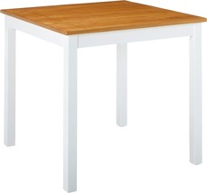 Zinus Becky Farmhouse Square Wood Dining Table - £84.83 GBP
