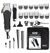 Wahl 79524-5201 Deluxe Chrome Pro Hair and Beard Clipping Trimmers - £26.78 GBP