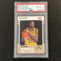 2007-08 Fleer Basketball #212 Kevin Durant signed Card PSA AUTO GRADE 10 Mint RC - £1,623.91 GBP