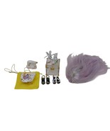 MGA Rainbow High Doll Accessories ~ Purse Shoes Wig Sewing Machine - $24.49