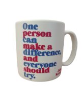 JFK Quotable Quote Coffee Mug Cup - One Person Can Make A Difference... NEW - £15.17 GBP