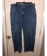 Carhartt Mens 38X30 Carpenter Blue Jeans Pants Cotton - $15.83