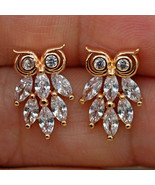 4.50Ct Marquise Cut VVS1/D Diamond Night Owl Earrings 14K Rose Gold Finish - €75,83 EUR