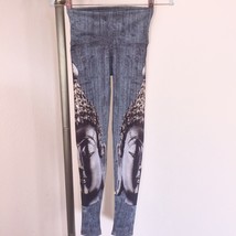 NOLI Full Length Leggings Slate Blue/Gray w/Buddha Sz XS  -- Mint Condition - £38.81 GBP