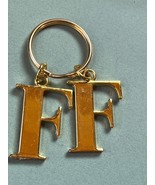 Two Initial Letter F Goldtone Key Chain Backpack or Purse Decoration - 1... - $11.29