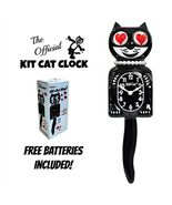 HEART EYES LADY KIT CAT CLOCK 15.5" Black Kit-Cat Klock MADE IN USA Free... - $69.99