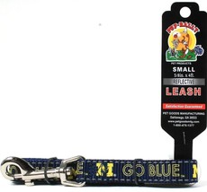 1 Count Pup Rally Small 5/8in X 4ft Michigan Go Blue Reflective Dog Leash - £13.58 GBP