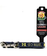 1 Count Pup Rally Small 5/8in X 4ft Michigan Go Blue Reflective Dog Leash - £13.36 GBP