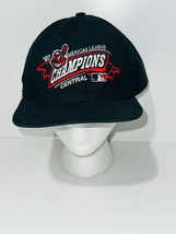 Vintage 1997 New Era American League Champions Central Men&#39;s Black SnapBack Hat - £22.50 GBP