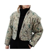 Maria Cher Beige Brown Green Paisley Quilted Miranda Jacket Alicante size S - $533.40 CAD