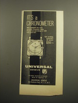 1960 Universal Geneve Watch Ad - It&#39;s a Chronometer - £11.98 GBP