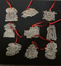 Madison Ave Twas the Night Before Christmas Pewter Ornament set of 9 - £18.71 GBP