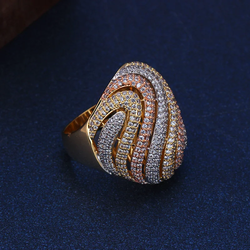 Top Selling Women Finger Ring Cubic Zirconia Fashion Popular Bridal Rings Jewelr - £28.17 GBP