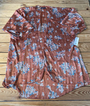 kld NWT $26.50 women’s silky floral cardigan size S Rust S6 - £8.30 GBP